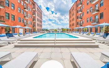 Pool with sundecks