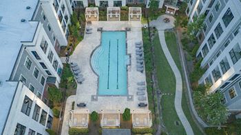 Pool aerial view