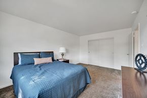 Carlisle apartment for rent - a bedroom with a bed and a closet