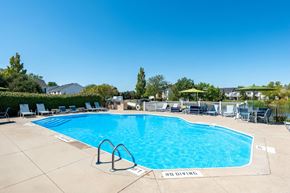 Blacklick townhouse for rent - A pool with a no diving sign in the middle.