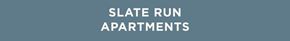 Miamisburg apartment for rent - The image displays the words "SLATE RUN APARTMENTS" in large, bold letters.