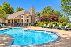 Memphis apartment for rent - A house with a pool in front of it.