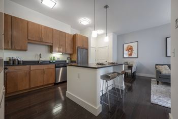 Gourmet kitchens with premium flat-panel cabinetry