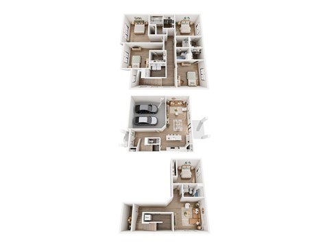 Floor plan for 5 beds, 3.5 baths, 2858 sqft