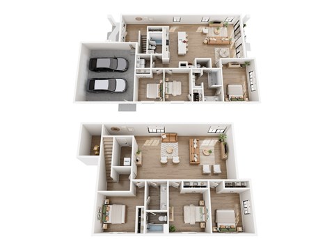 Floor plan for 6 beds, 3 baths, 3093 sqft