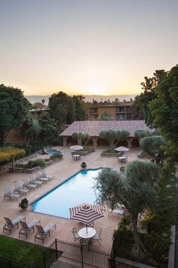 Aerial pool view