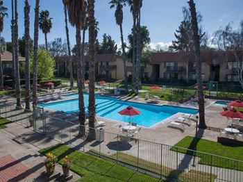 Aerial pool view