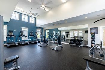 Fitness center interior