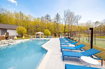 Pool with sundecks