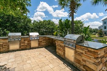 Outdoor grill stations