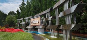 Silver Spring apartment for rent - a water fountain with a sign in front of a fountain