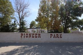 Green River apartment for rent - Brick wall with words on it at Pioneer Park Apartments, Green River, WY, 82935