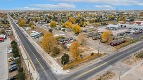 Cheyenne apartment for rent - an aerial view of a city with a highway and trees at Country Lane, Wyoming