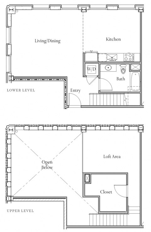 Floor plan for studio, 1 bath, 1026 sqft