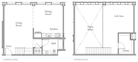 Floor plan for studio, 1 bath, 1071 sqft