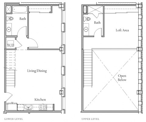 Floor plan for 1 bed, 1 bath, 991 sqft
