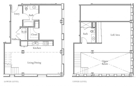 Floor plan for studio, 1 bath, 1241 sqft