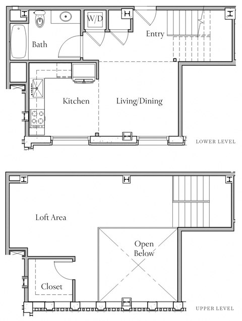 Floor plan for 1 bed, 1 bath, 794 sqft