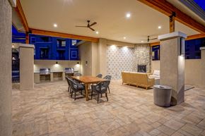 Santa Fe apartment for rent - A dining area with a table surrounded by chairs.