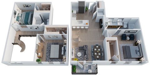 Floor plan for 3 beds, 2 baths, 1529 sqft