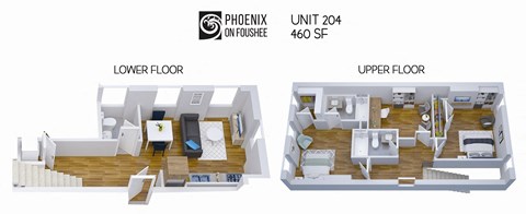 Floor plan for 3 beds, 2.5 baths, 1324 sqft