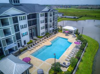 Aerial pool view