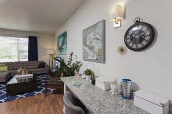 Built in computer desk with granite countertop 