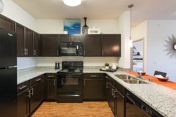 Cabinets in the kitchen