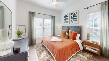 Carpeted bedroom