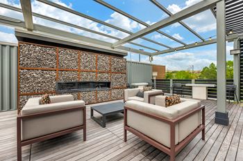 Rooftop lounge area