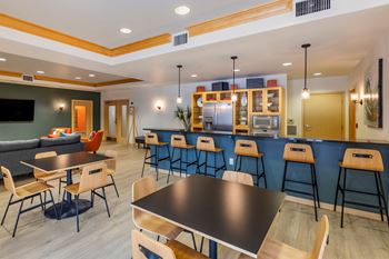Kitchen area with living