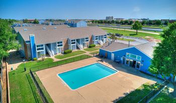 Pool aerial view