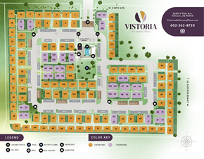 Tolleson apartment for rent - A map of the Vistoria Apartments showing the layout of the buildings and amenities.