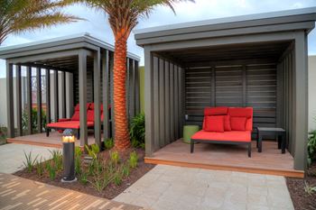 Poolside cabanas