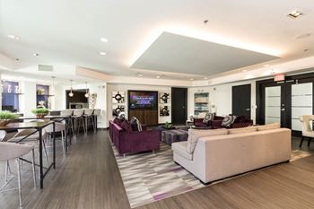 Couch table and ceiling lights