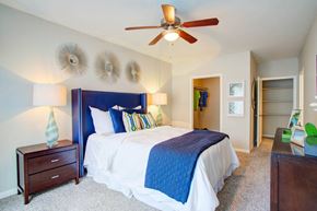Houston apartment for rent - Bedroom With Ceiling Fan at Metro 5514, Houston, TX
