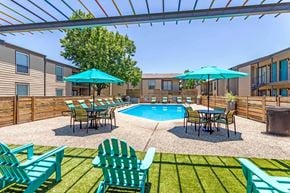 College Station apartment for rent - Poolside Relaxing Chairs at Sausalito Apartments, College Station