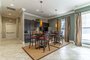 Winter Park apartment for rent - A dining room with a table set for six.