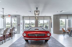 Orange City apartment for rent - a pool table with a red car in the middle of it