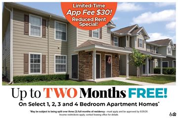 Lady Lake apartment for rent - A promotional image for apartment homes offering up to two months free rent.