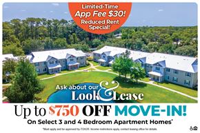Palm Bay apartment for rent - Up to $750 Off Move-In Costs on Select 3 and 4 Bedroom Apartment Homes* Ask about our look and lease special!