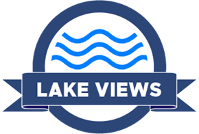 Orlando apartment for rent - the lake views logo with water waves