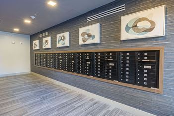 Mail boxes in mailroom