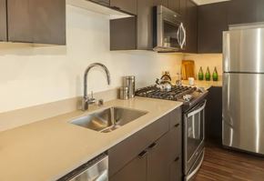 Seattle apartment for rent - Ballard Lofts Apartment Amenities Cesarstone Countertops and Stainless Appliances