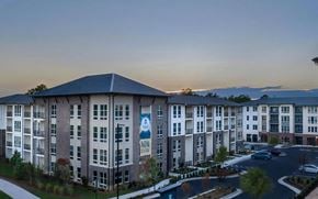 Morrisville apartment for rent - Twilight View of Broadstone Trailside’s Modern Residential Design