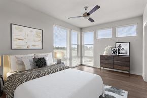 Arvada apartment for rent - Gateway Arvada Ridge Spacious Bedroom with Natural Light and Ceiling Fan