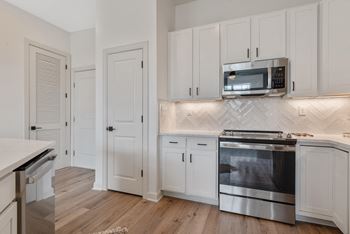 Sleek stainless steel appliances
