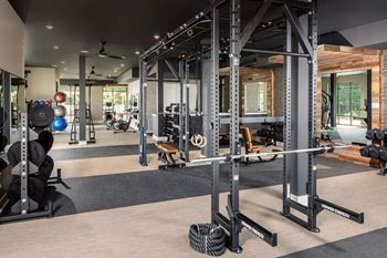 Fitness center with cardio and free weights