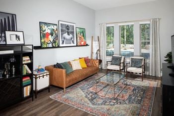 Large windows allow for plentiful natural light