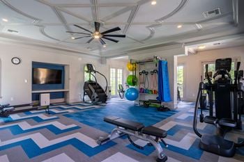 Two-story, 24/7 fitness center with state-of-the-art equipment